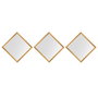 Wallity Set de 3 Espejos de Cristal Oro y Plata 24 x 24 cm